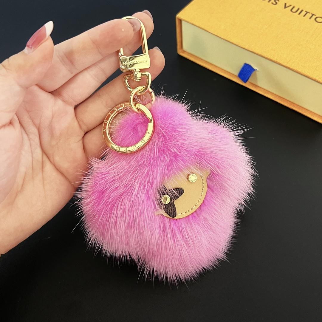 Louis Vuitto Vivienne Fur Key Holder   M01447 - PerfectKickZ