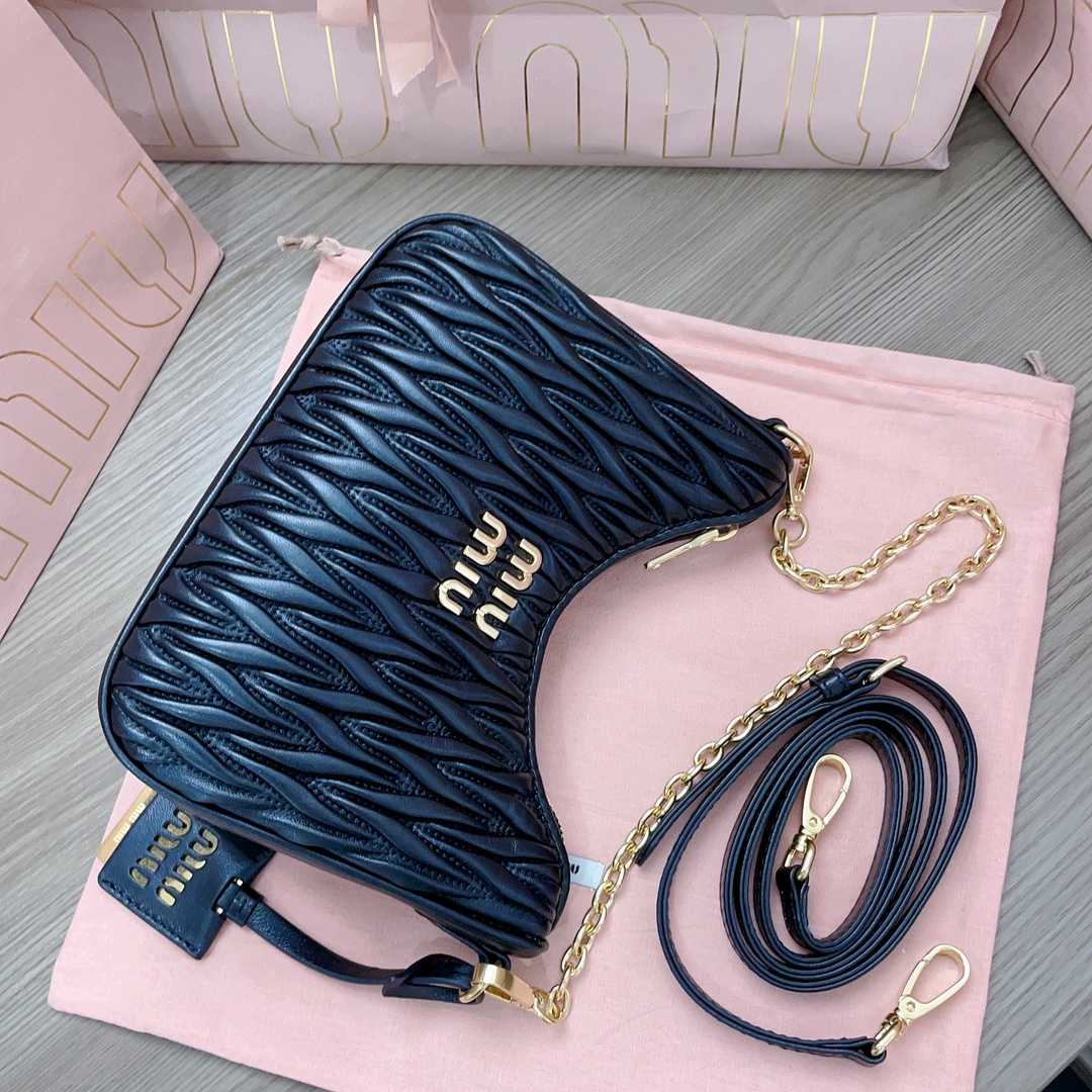 Miu Miu Matelassé Nappa Leather Shoulder Bag - 