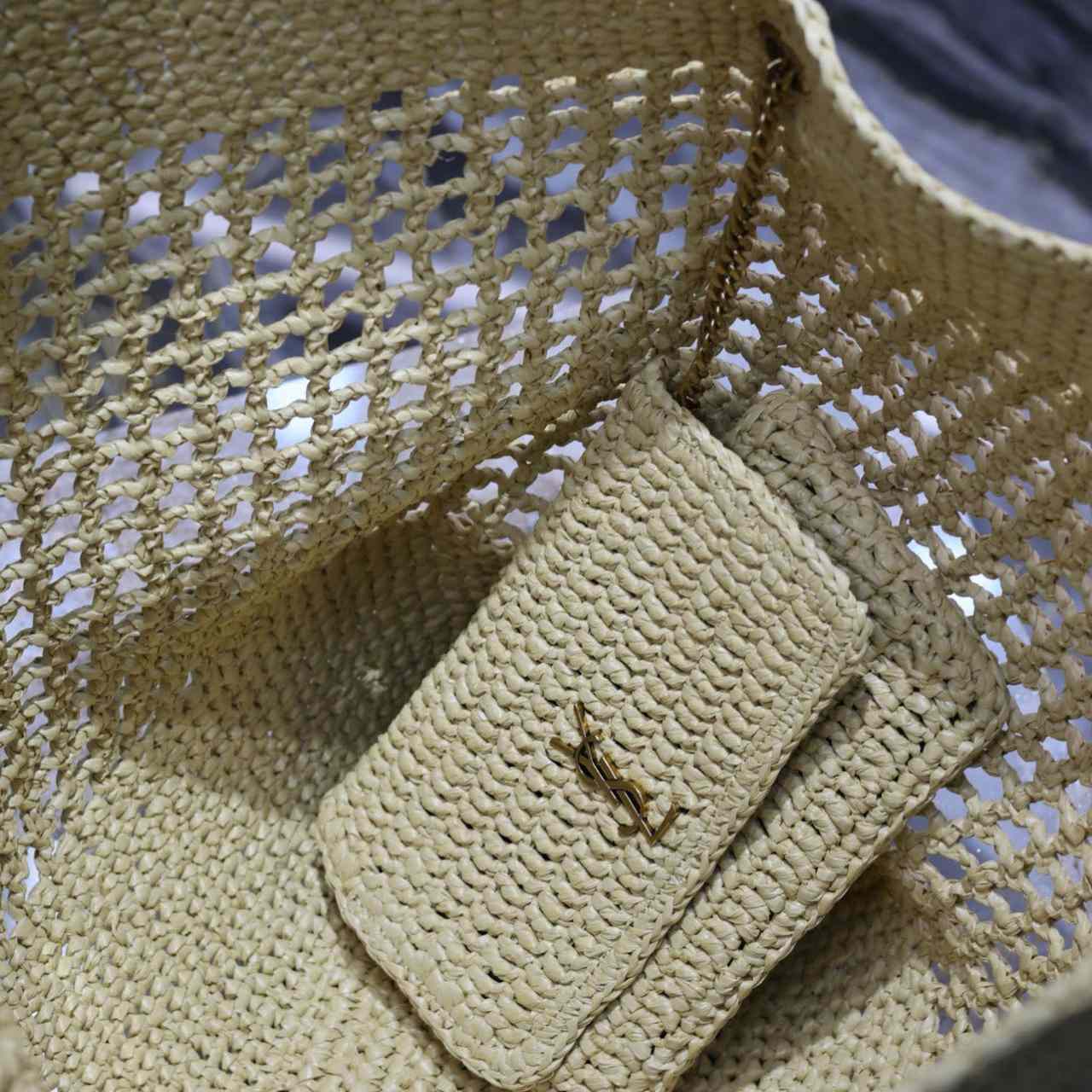 Saint Laurent YSL Icare Maxi Raffia Shopping Bag   47-61-8cm - PerfectKickZ