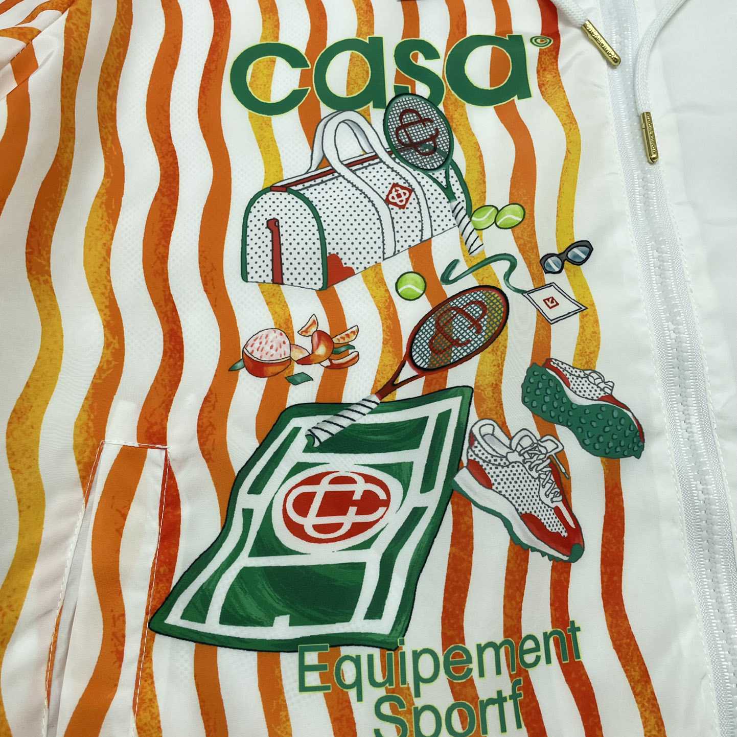 Casablanca Casa Sport Tracksuit Top 'White' - PerfectKickZ