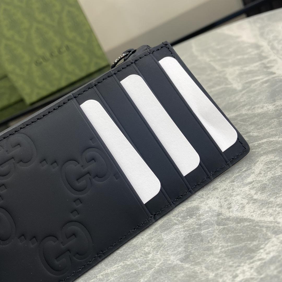 Gucci GG Rubber-effect Zip Card Case - 