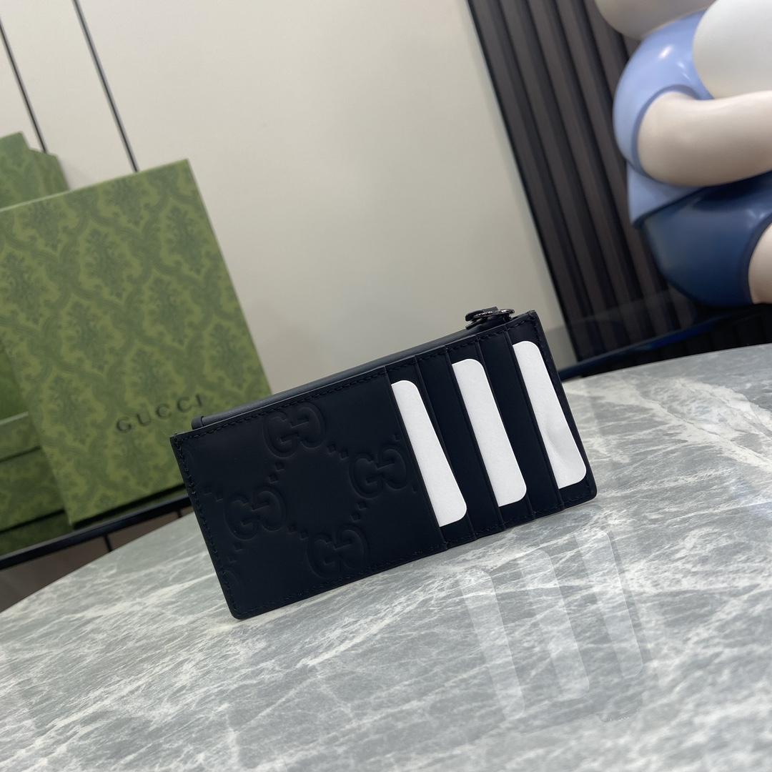 Gucci GG Rubber-effect Zip Card Case - 