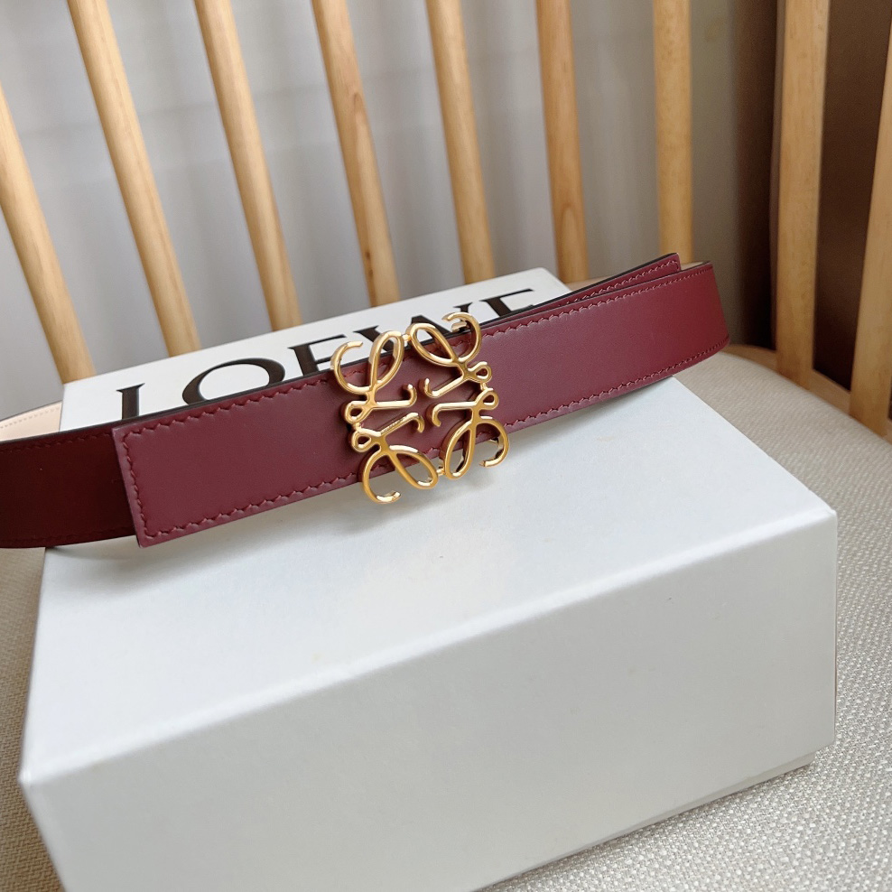 Loewe Reversible Anagram Belt In Smooth Calfskin - PerfectKickZ
