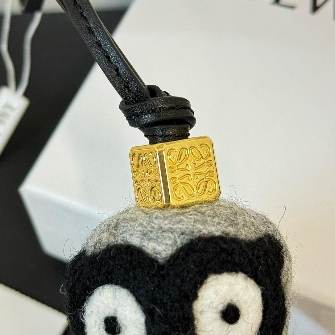 Loewe Owl charm In Felt And Calfskin - PerfectKickZ