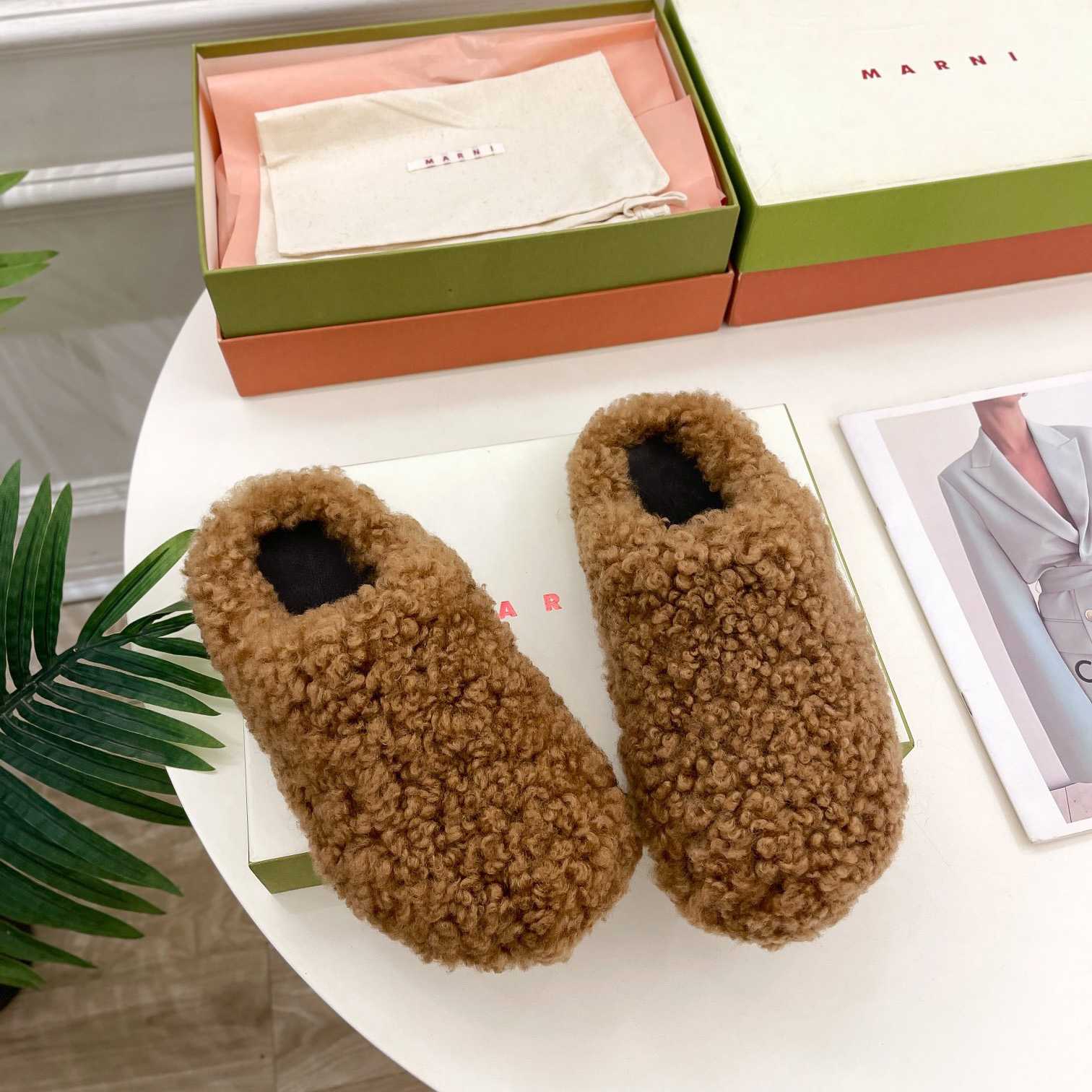 Marni Lamb Fur Mules - PerfectKickZ
