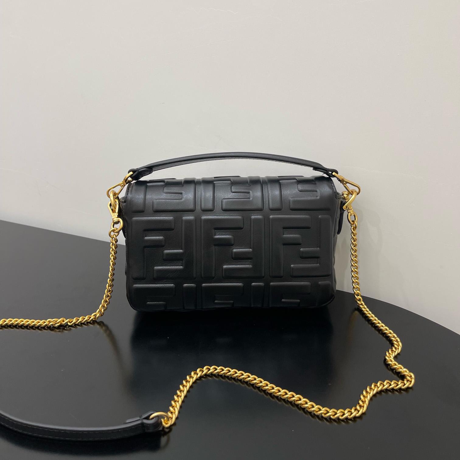 Fendi Baguette Black Leather Bag - PerfectKickZ