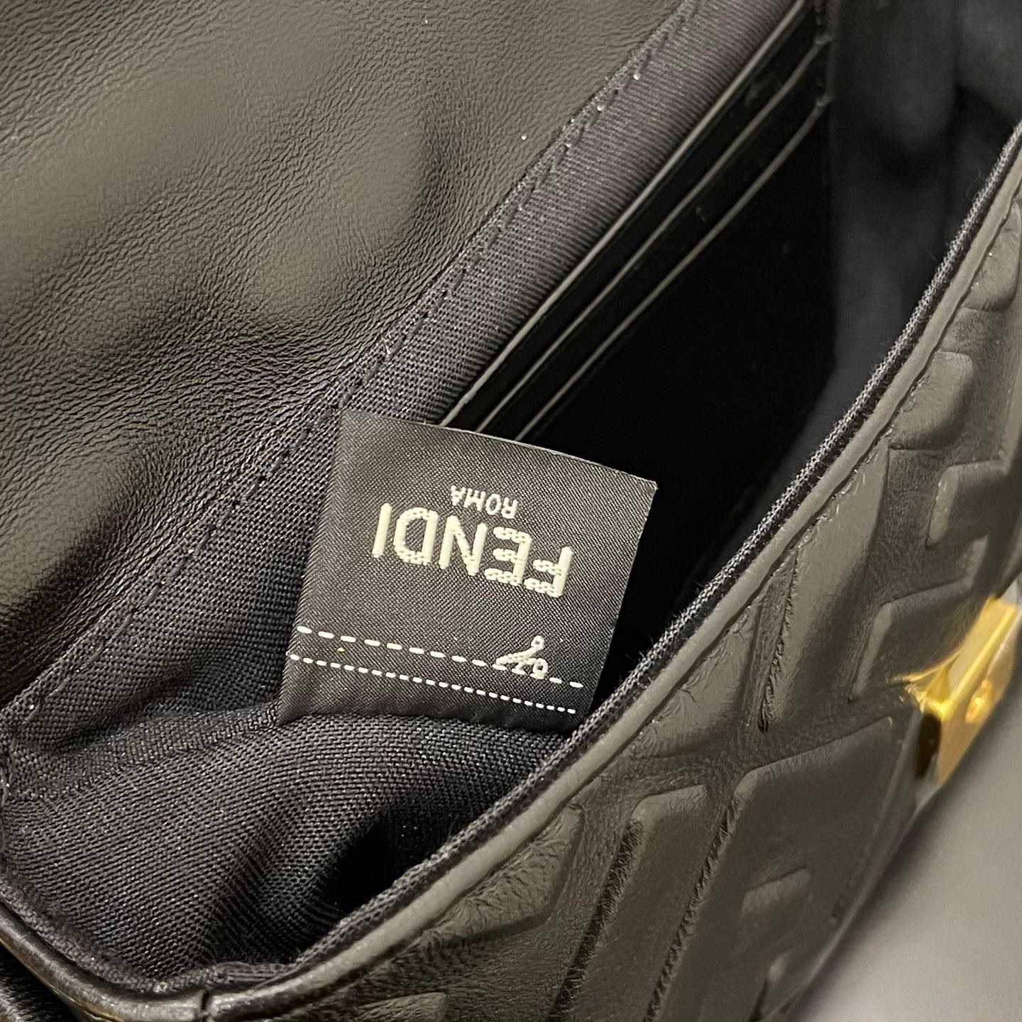 Fendi Baguette Black Leather Bag - PerfectKickZ