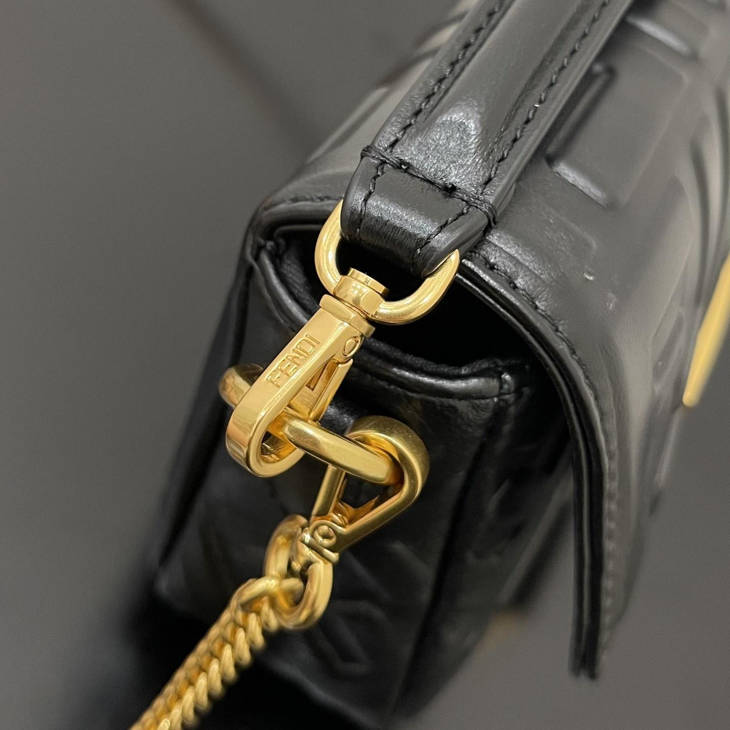 Fendi Baguette Black Leather Bag - PerfectKickZ