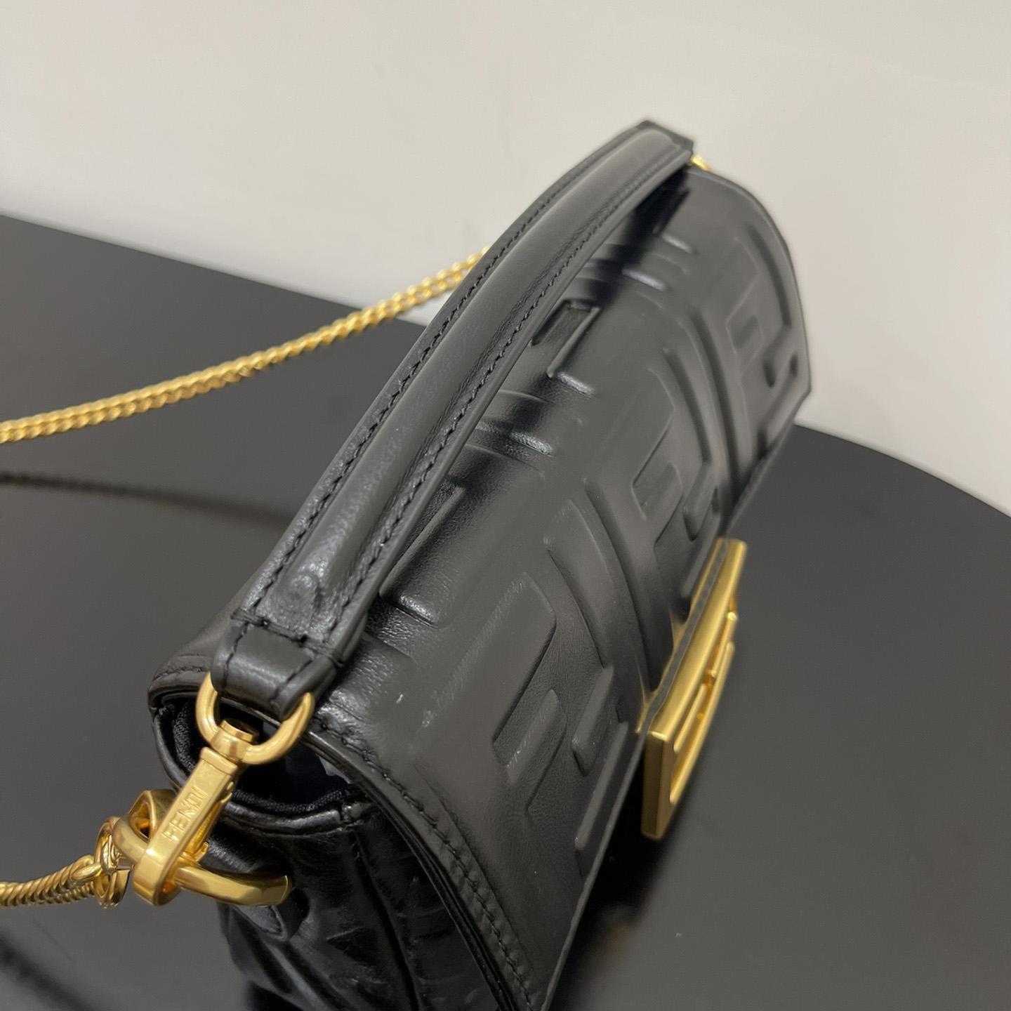Fendi Baguette Black Leather Bag - PerfectKickZ