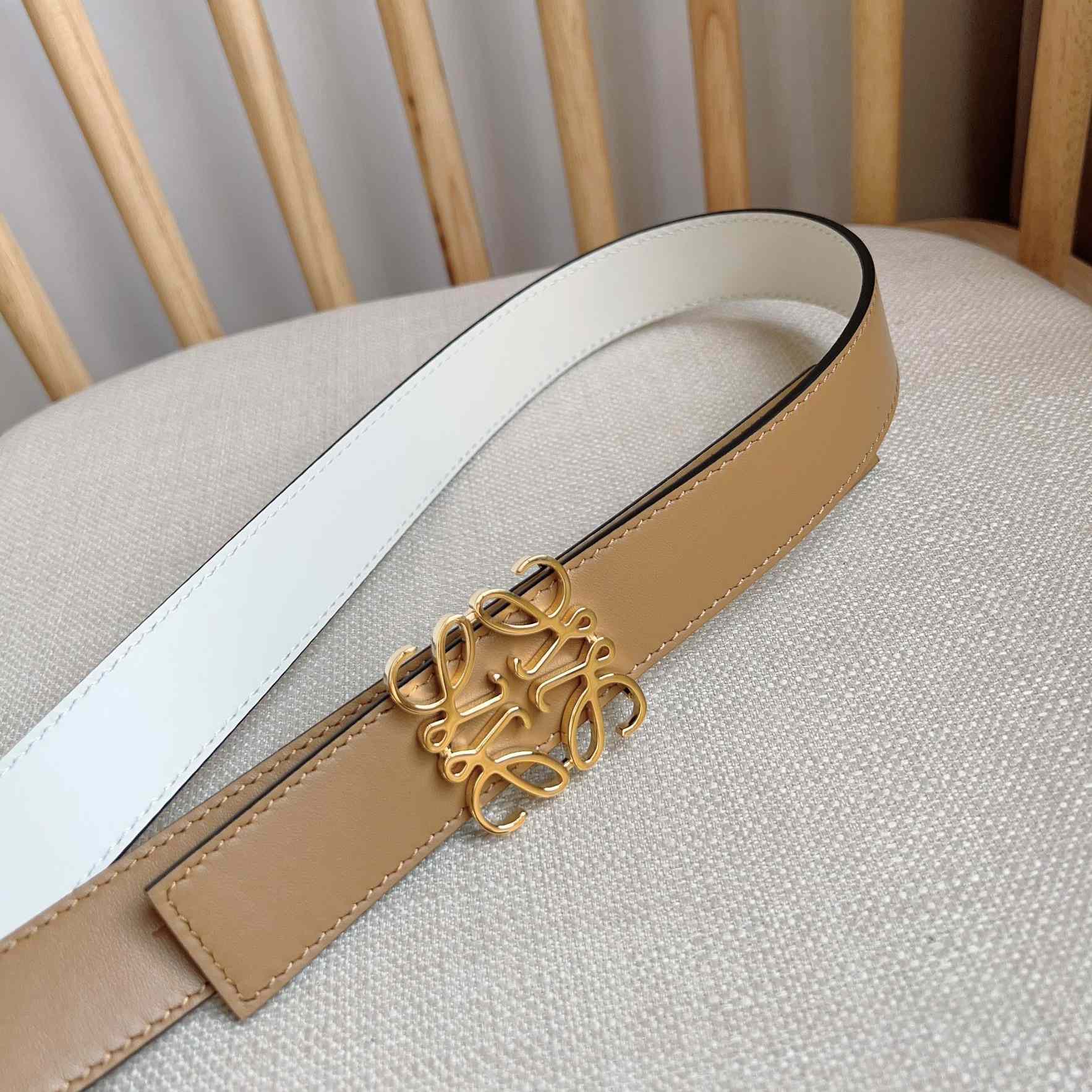 Loewe Reversible Anagram Belt In Smooth Calfskin - 