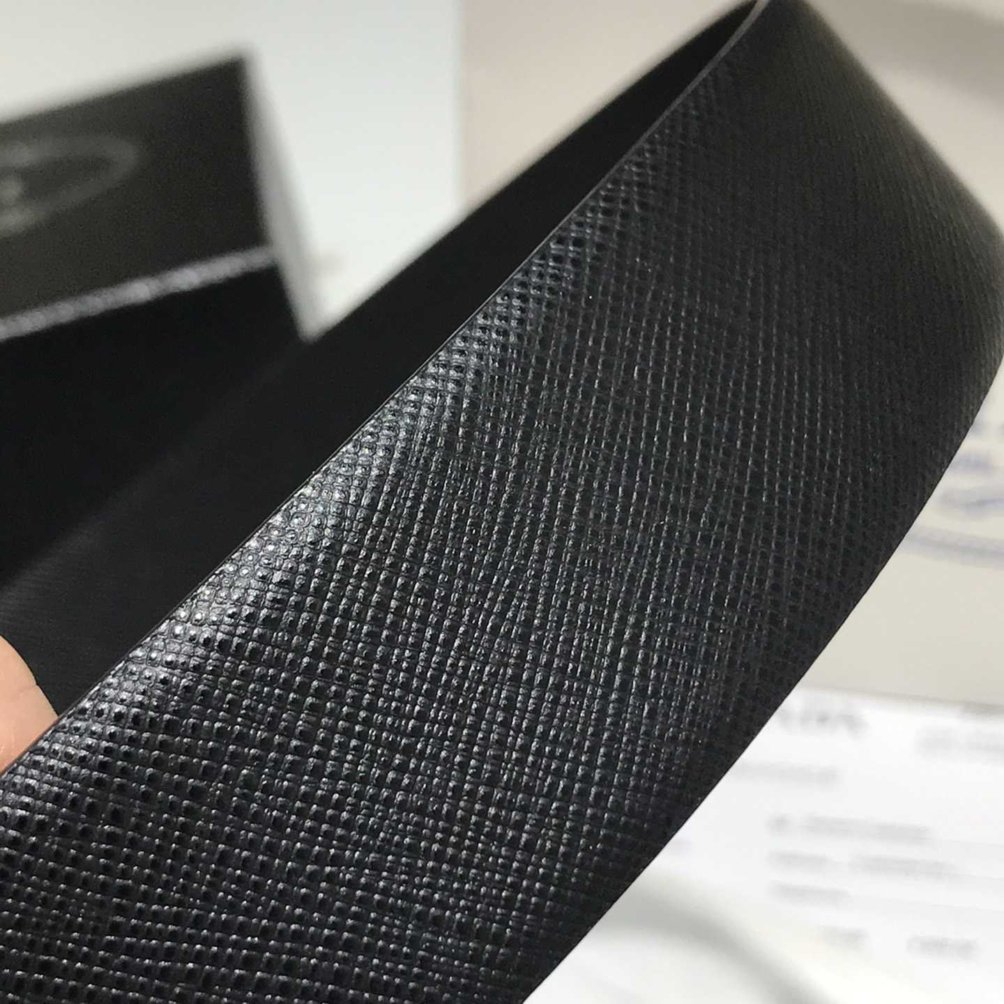 Prada Reversible Saffiano Leather Belt Strap - PerfectKickZ