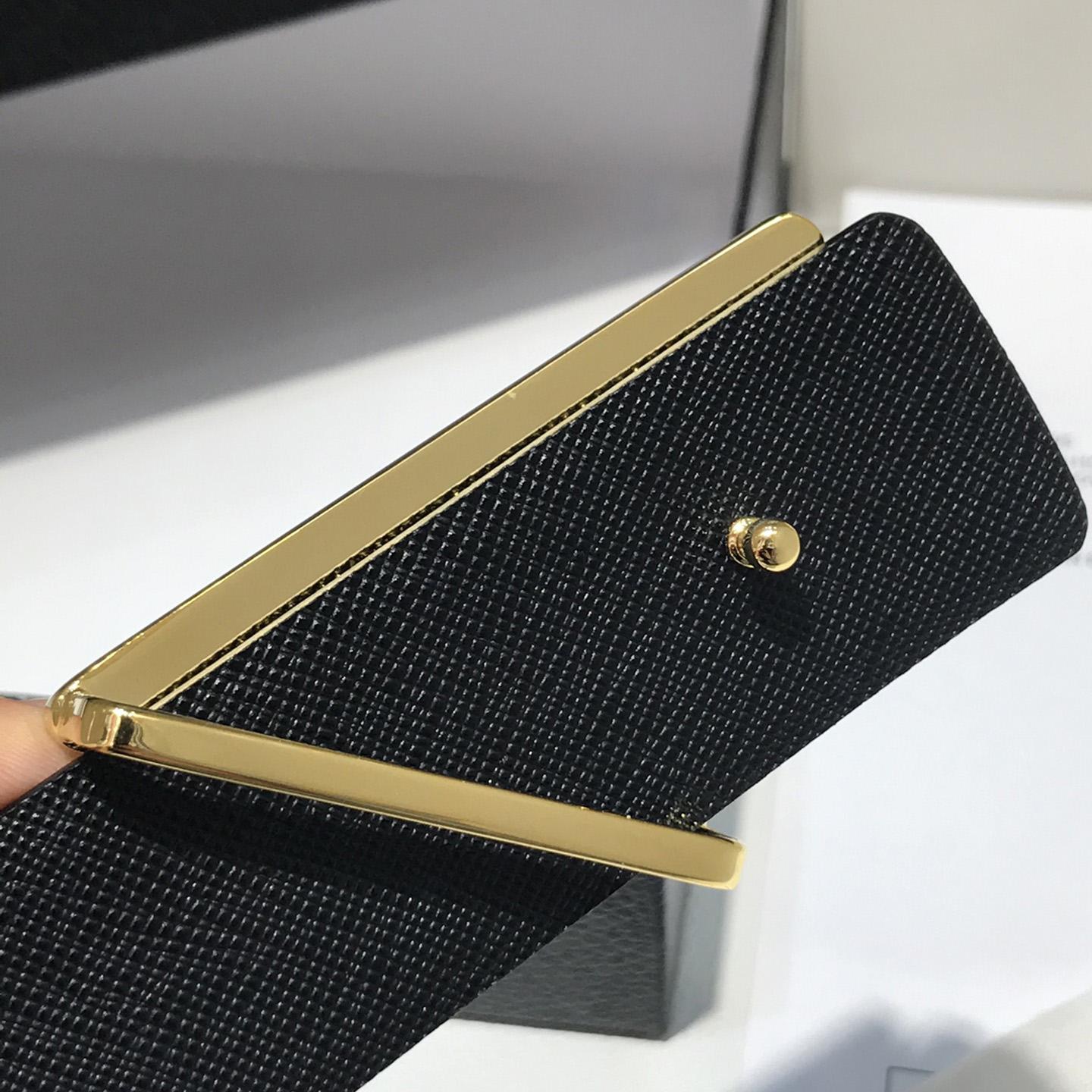 Prada Reversible Saffiano Leather Belt Strap - PerfectKickZ