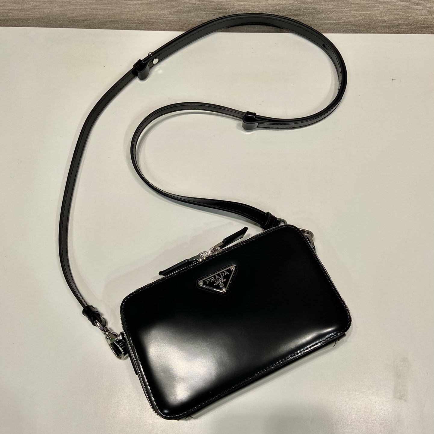 Prada Brique Brushed Leather Bag - PerfectKickZ