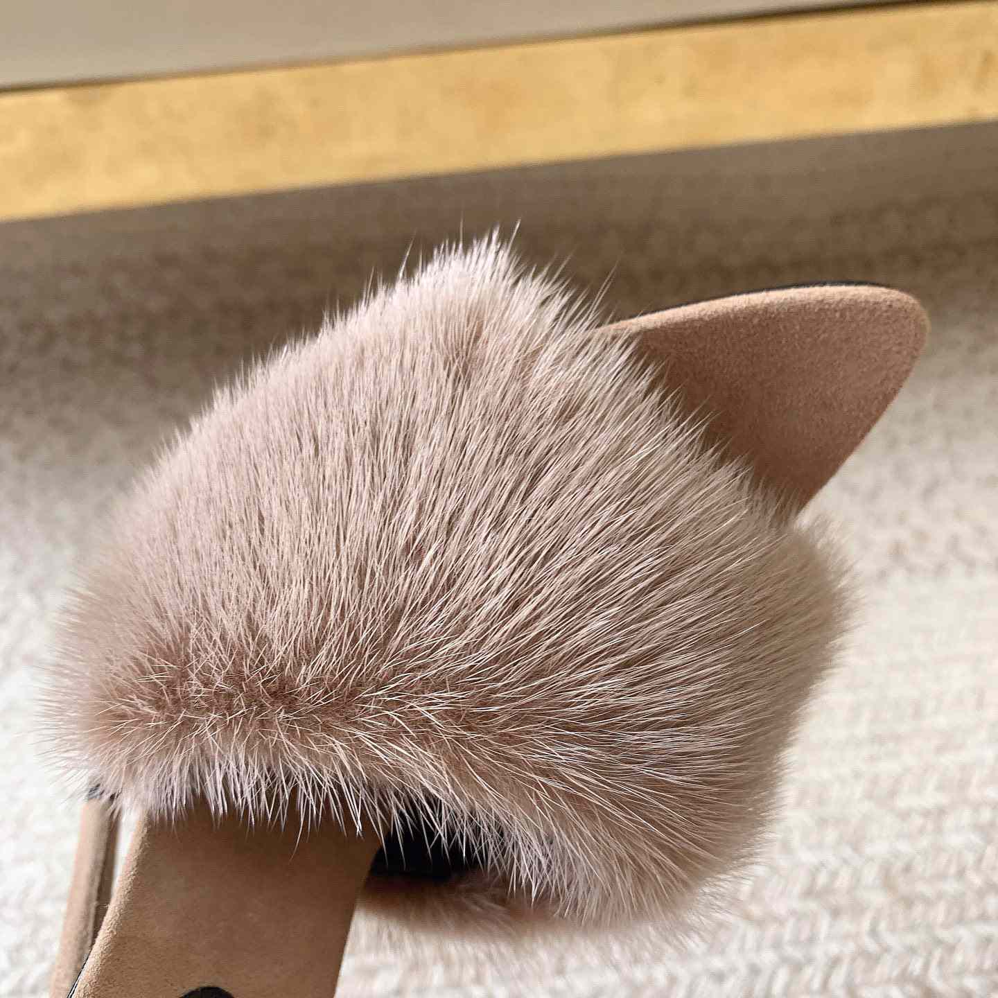 Saint Laurent LA 16 Mules In Animal-Free Fur And Suede  - PerfectKickZ