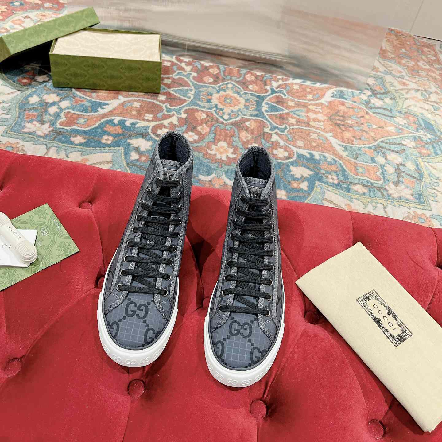 Gucci Tennis 1977 High-top Sneaker(upon uk size) - PerfectKickZ