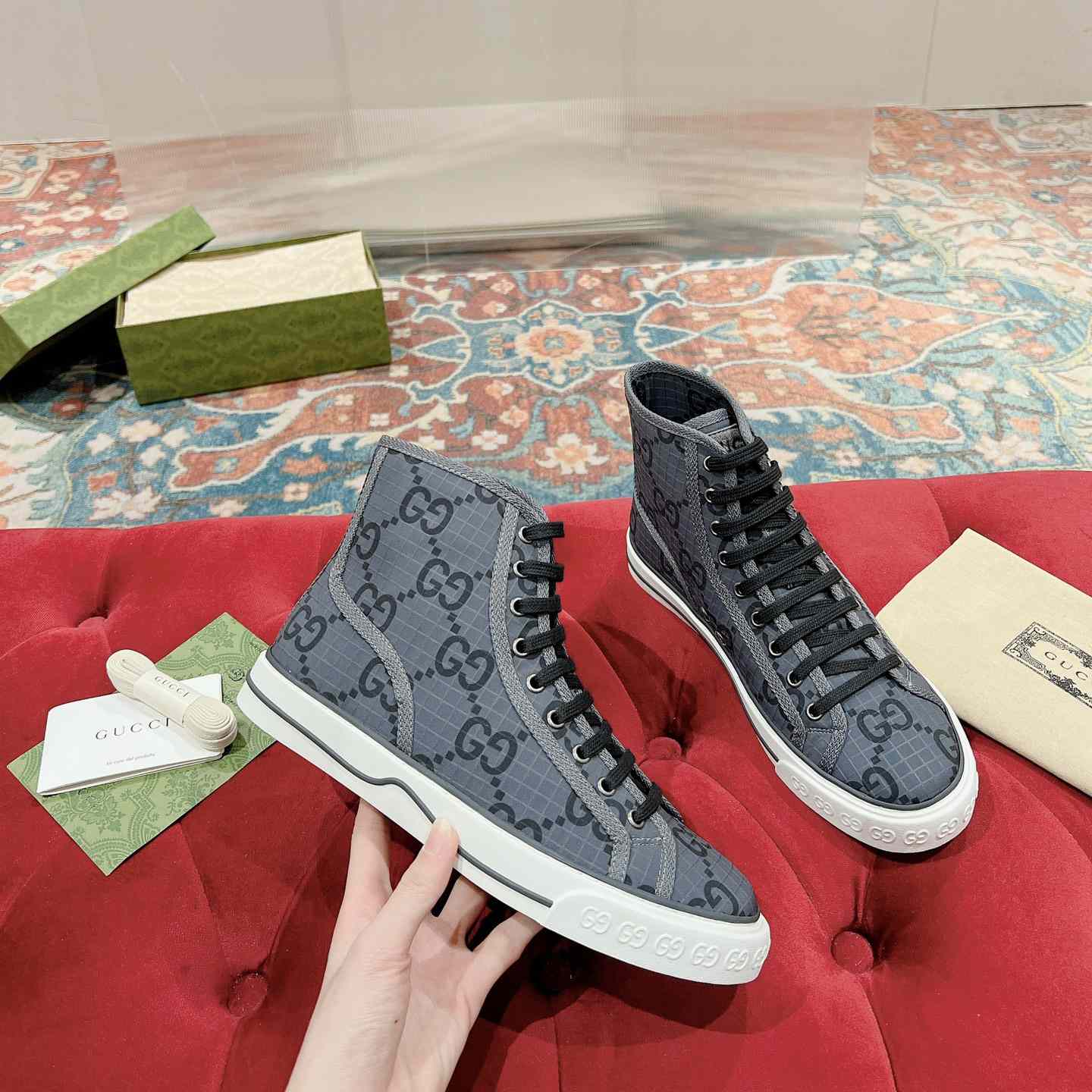 Gucci Tennis 1977 High-top Sneaker(upon uk size) - PerfectKickZ
