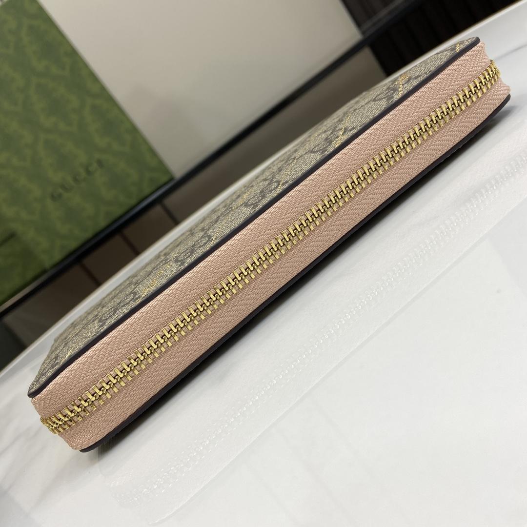 Gucci Zip Around Wallet With Horsebit Print  - PerfectKickZ
