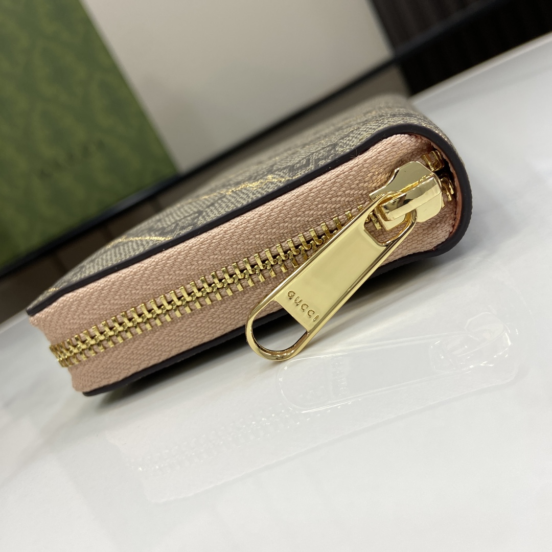 Gucci Zip Around Wallet With Horsebit Print  - PerfectKickZ