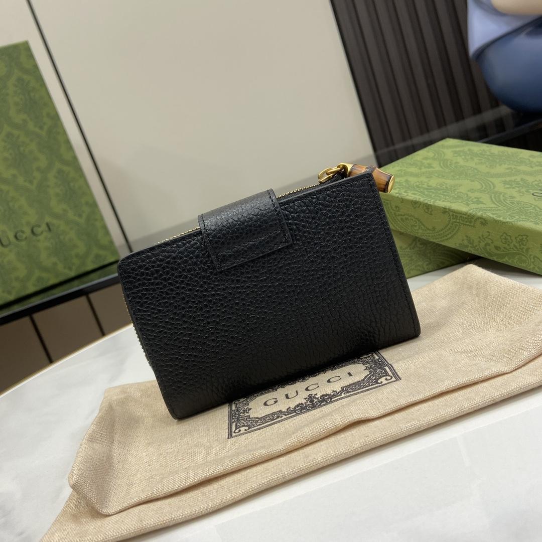 Gucci Medium double G Wallet With Bamboo - 