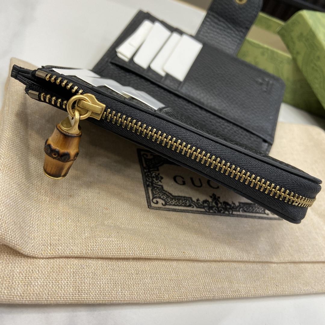 Gucci Medium double G Wallet With Bamboo - 