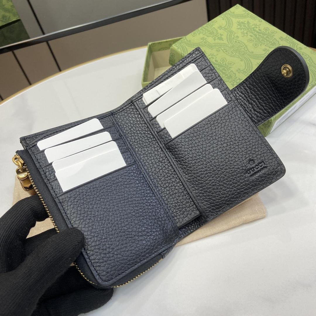 Gucci Medium double G Wallet With Bamboo - 