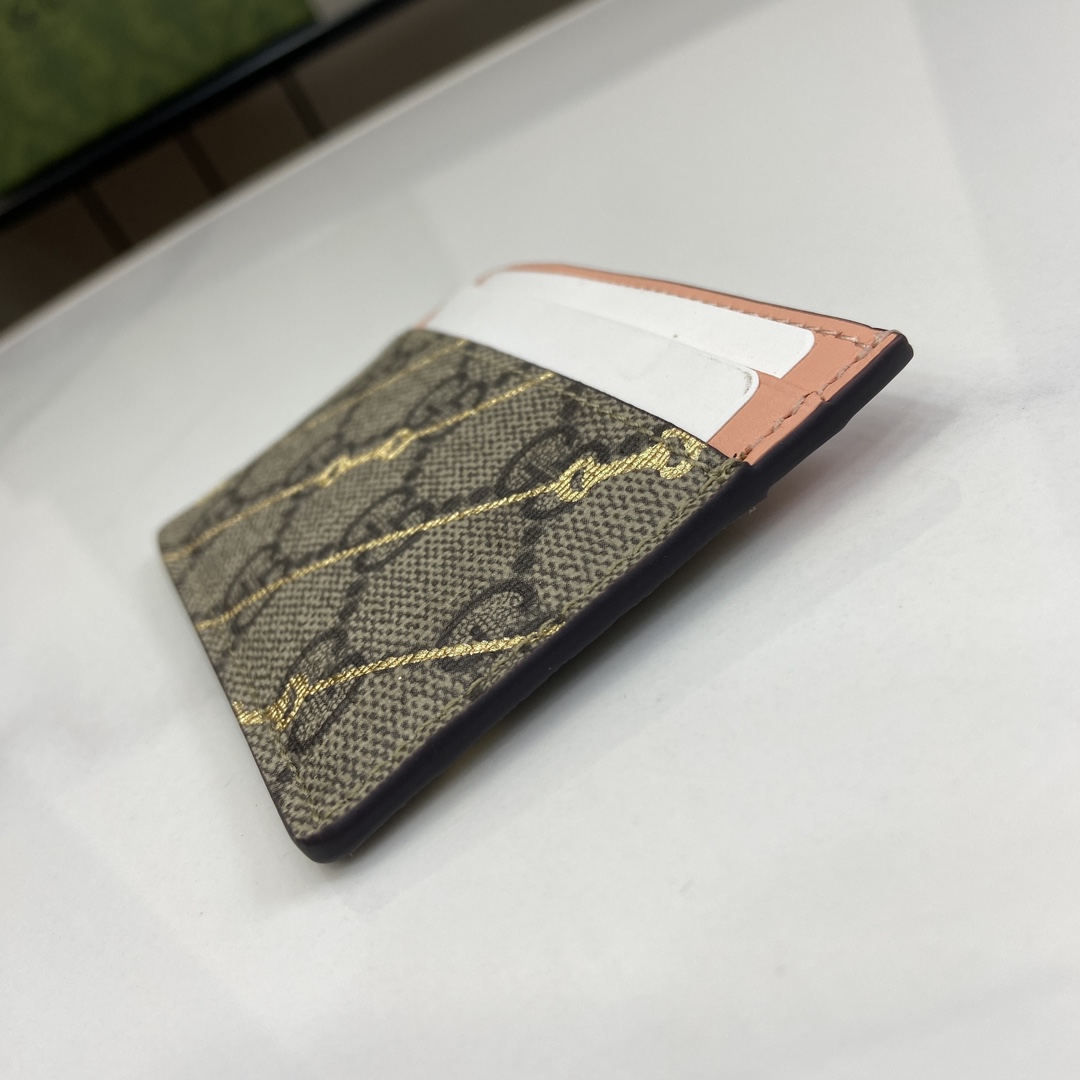 Gucci Card Case With Horsebit Print - PerfectKickZ