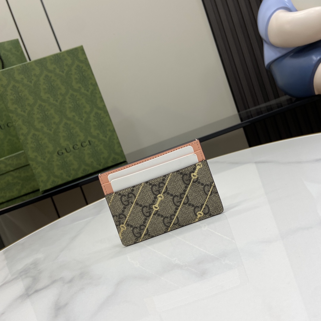 Gucci Card Case With Horsebit Print - PerfectKickZ