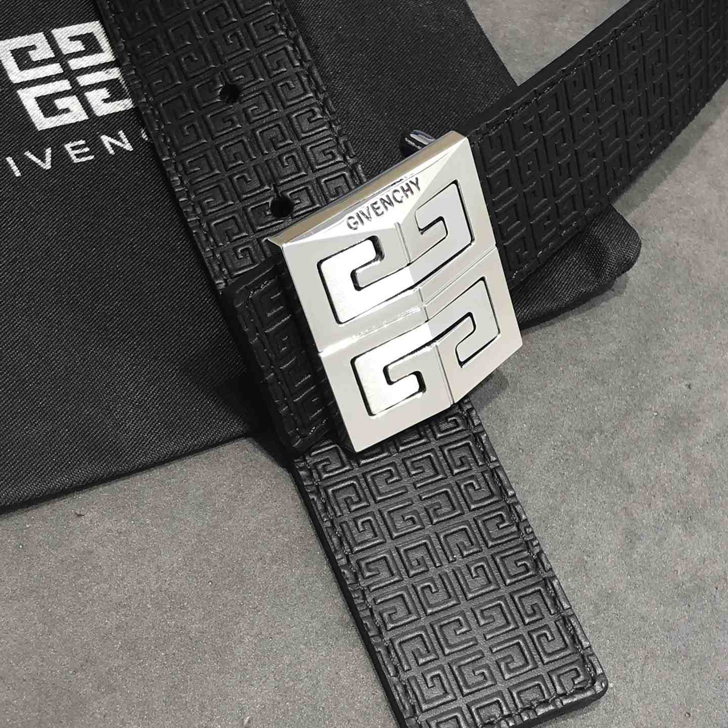 Givenchy 4G Reversible Belt In Leather And 4G Coated Canvas - PerfectKickZ