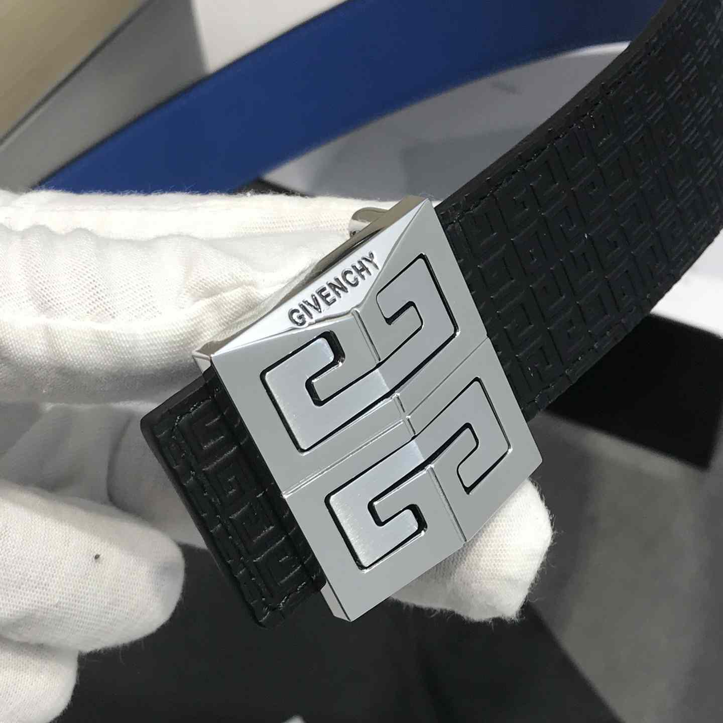 Givenchy 4G Reversible Belt In Leather And 4G Coated Canvas - 