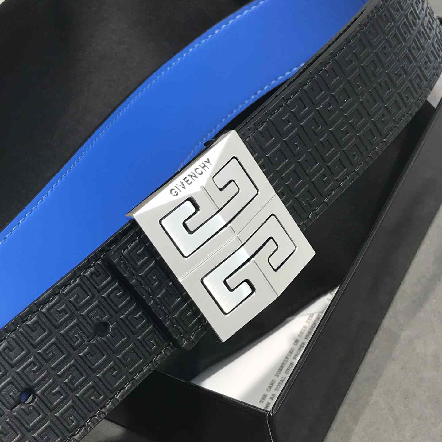 Givenchy 4G Reversible Belt In Leather And 4G Coated Canvas - 