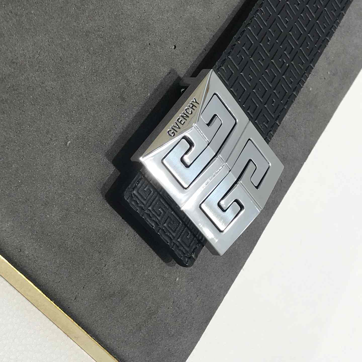 Givenchy 4G Reversible Belt In Leather And 4G Coated Canvas - 