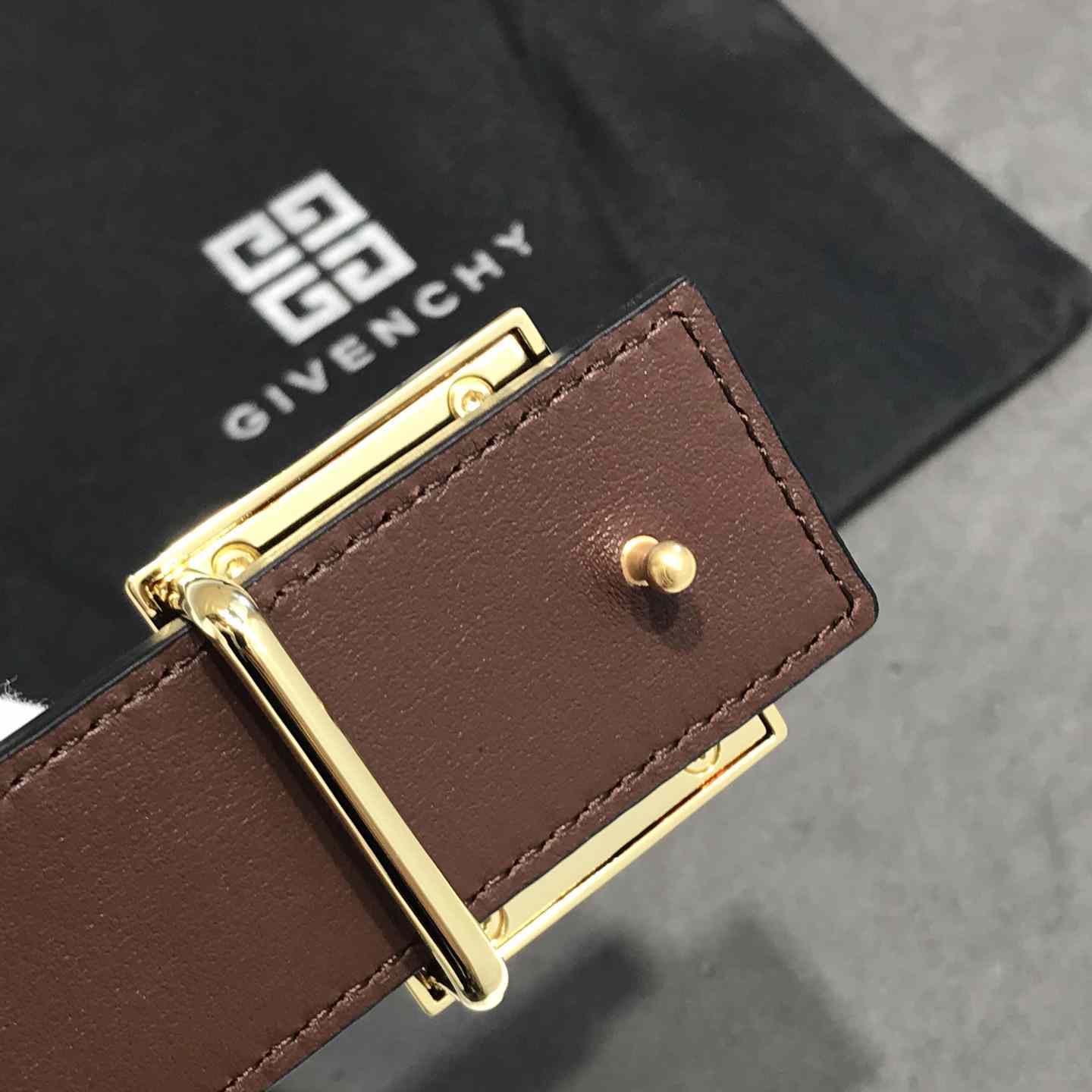 Givenchy 4G Reversible Belt In Leather  - PerfectKickZ