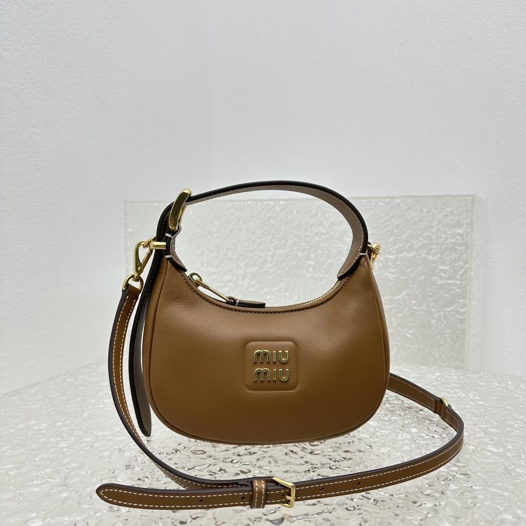 Miu Miu Leather Hobo Bag - 