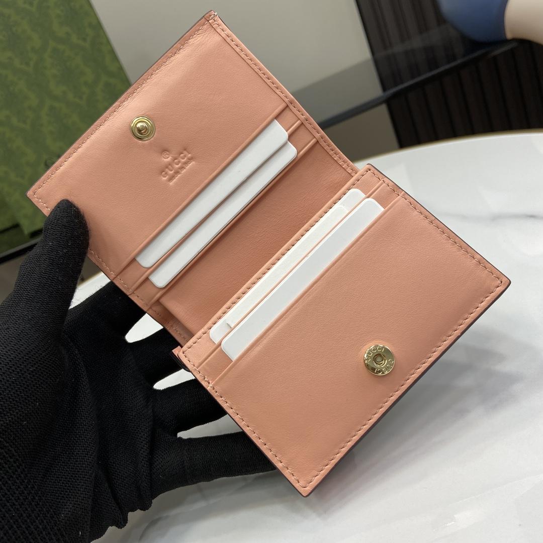 Gucci Card Case Wallet With Horsebit Print - PerfectKickZ