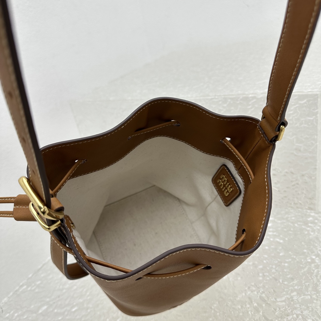Miu Miu Leather Bucket Bag - PerfectKickZ