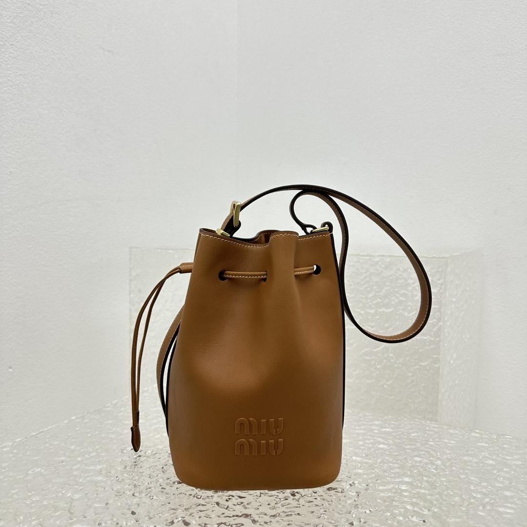 Miu Miu Leather Bucket Bag - PerfectKickZ