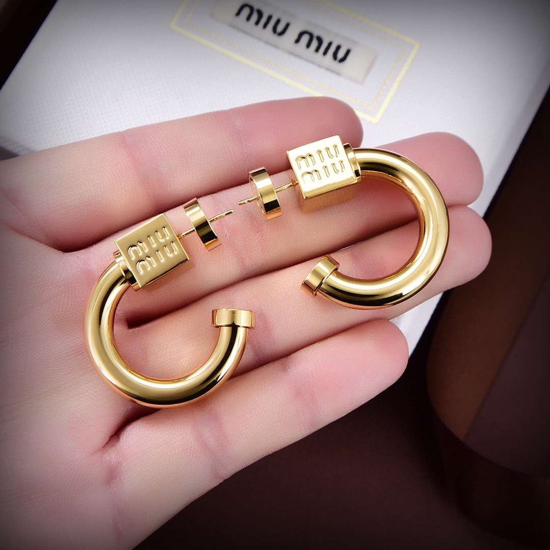 Miu Miu Metal Earrings - PerfectKickZ