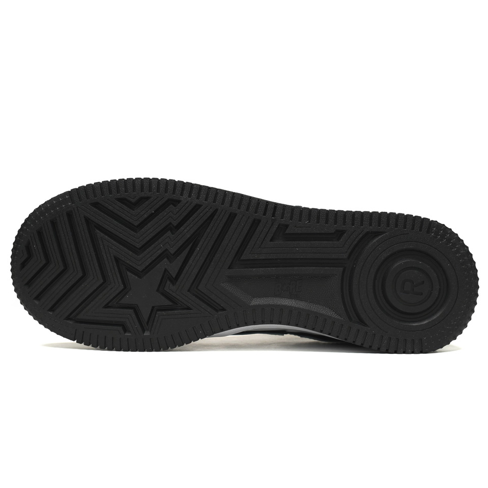 A Bathing Ape Bape Sta Low Black White Sneaker   1H70-191-001  - PerfectKickZ