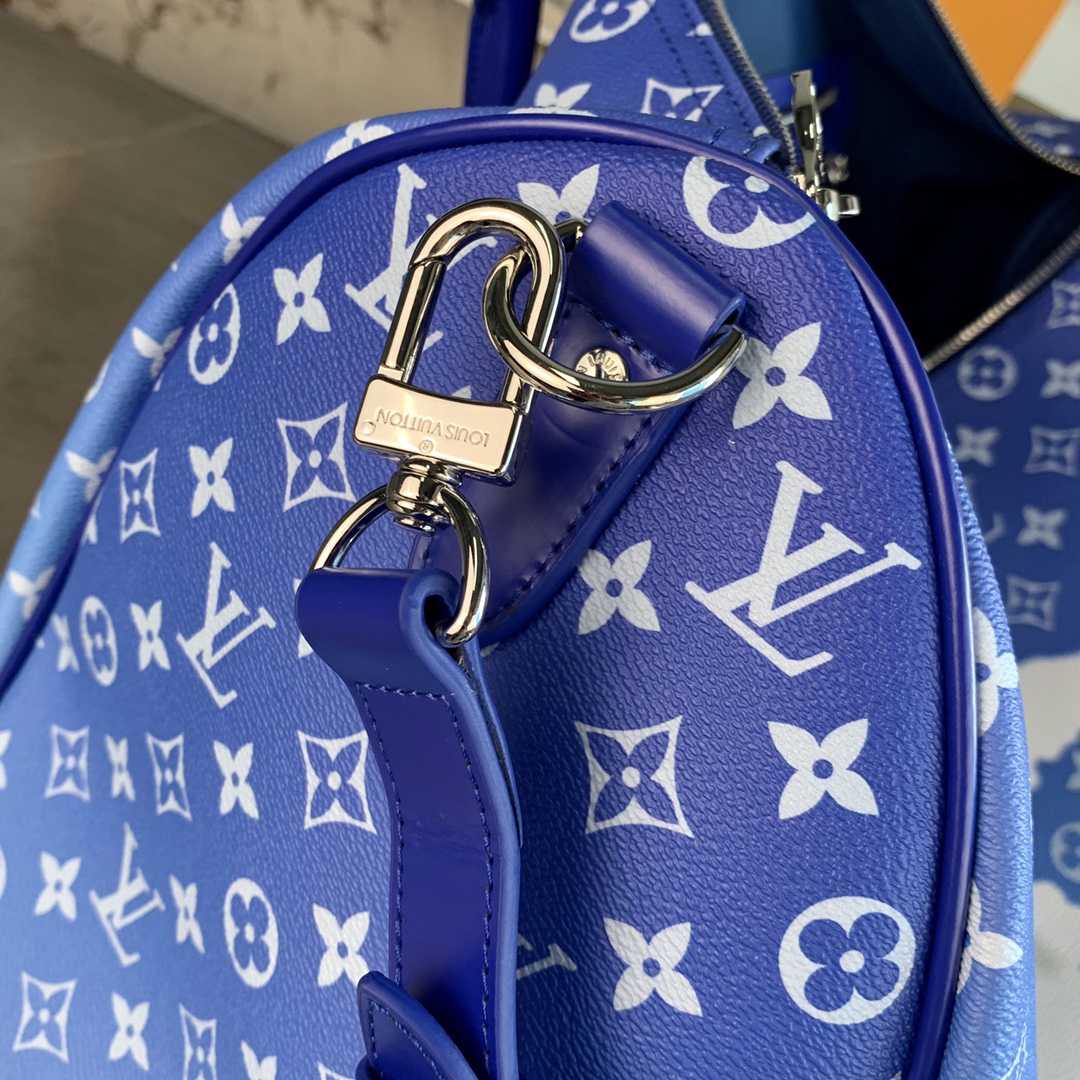 Louis Vuitton Keepall Bandouliere Clouds Monogram 50 Blue - PerfectKickZ