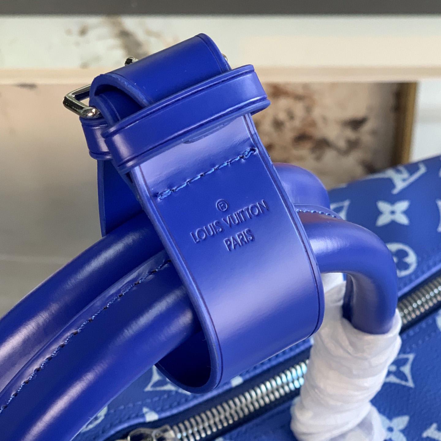 Louis Vuitton Keepall Bandouliere Clouds Monogram 50 Blue - 