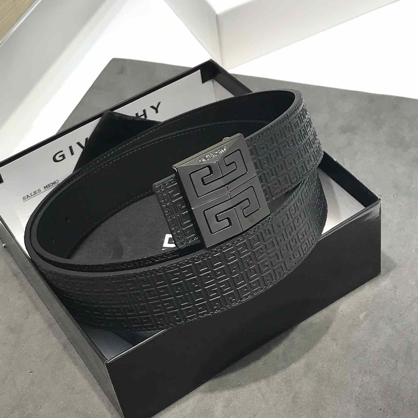 Givenchy 4G Reversible Belt In Leather And 4G Coated Canvas - PerfectKickZ