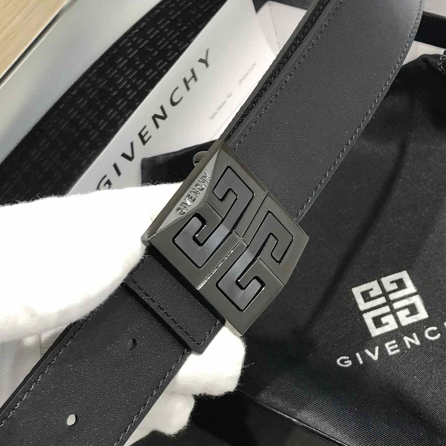 Givenchy 4G Reversible Belt In Leather And 4G Coated Canvas - PerfectKickZ
