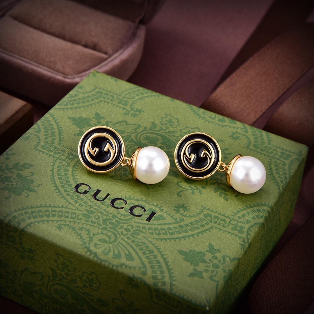 Gucci Blondie Pearl Drop Earrings - PerfectKickZ