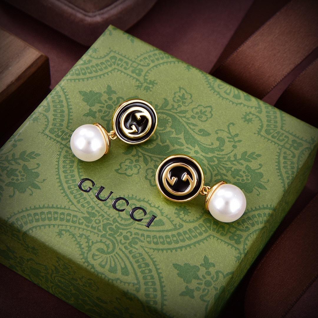 Gucci Blondie Pearl Drop Earrings - PerfectKickZ