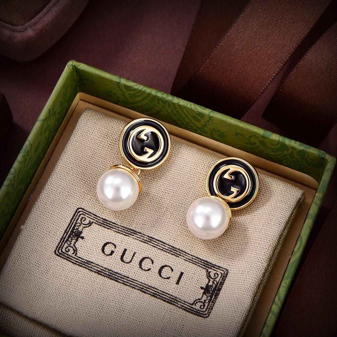 Gucci Blondie Pearl Drop Earrings - PerfectKickZ