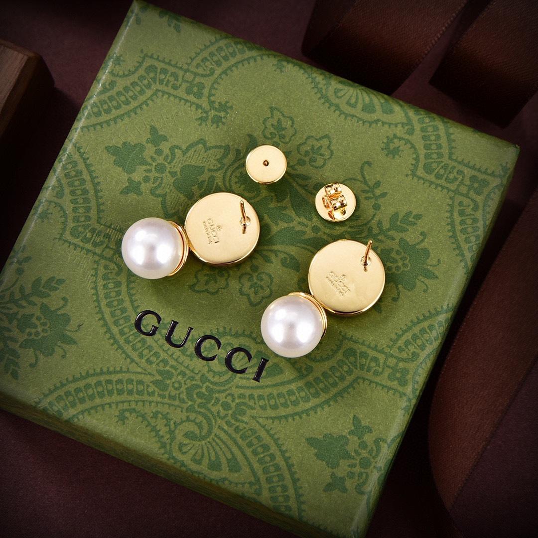 Gucci Blondie Pearl Drop Earrings - PerfectKickZ