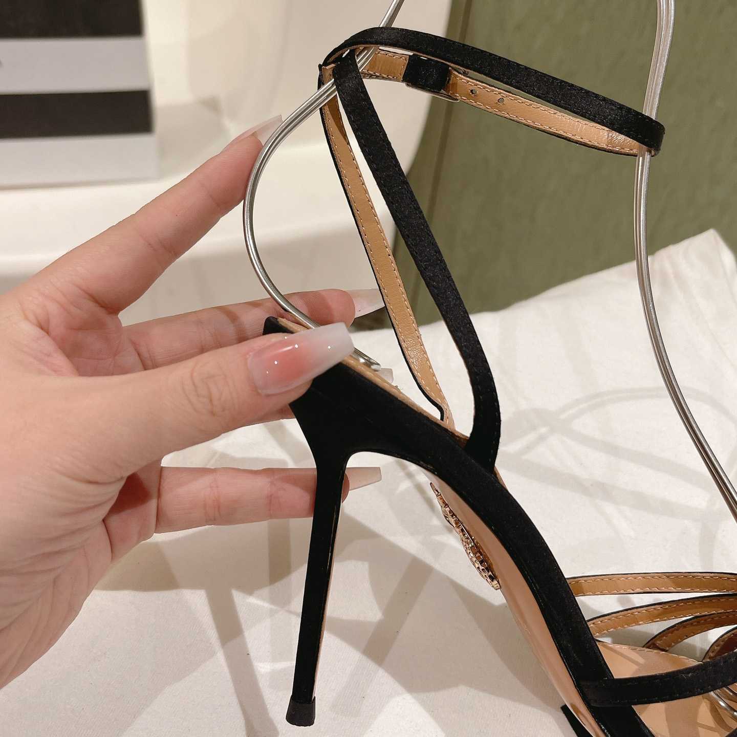 Aquazzura Stardust 105mm Sandals - PerfectKickZ