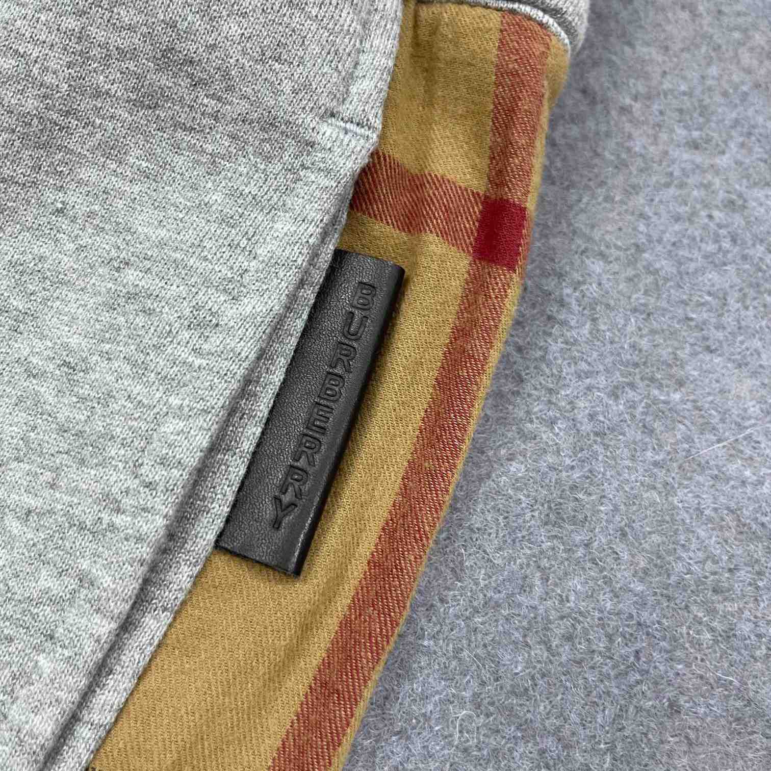 Burberry Check Panel Jogging Trousers In Grey - PerfectKickZ