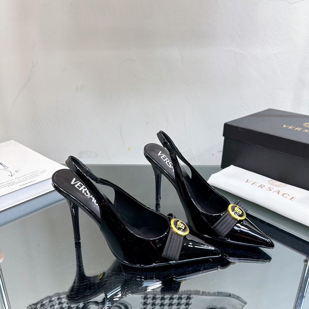 Versace Gianni Ribbon High Slingback Pumps - PerfectKickZ