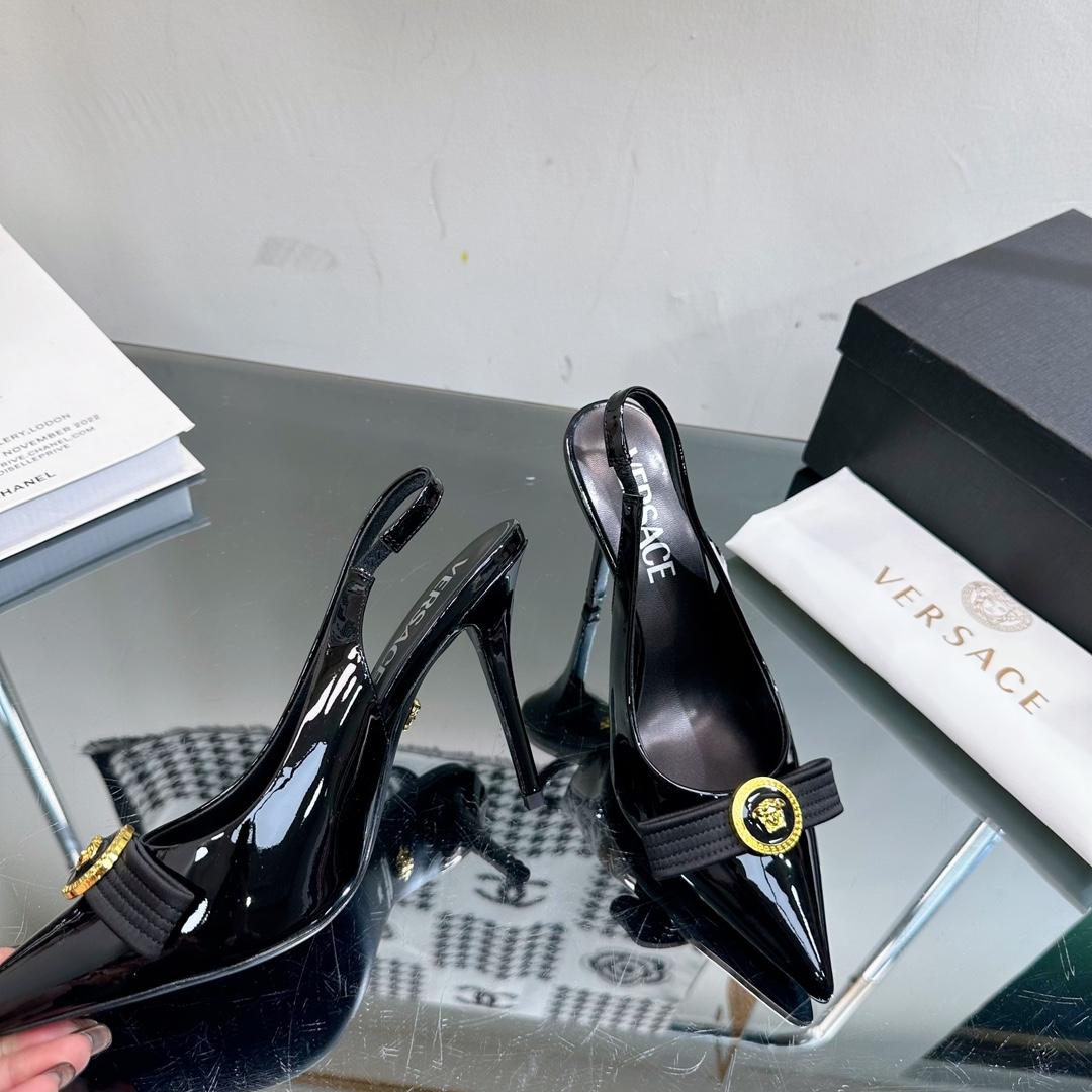 Versace Gianni Ribbon High Slingback Pumps - PerfectKickZ